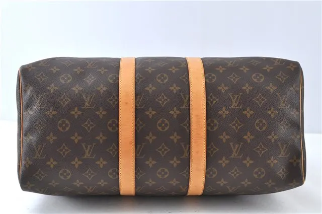 Authentic Louis Vuitton Monogram Keepall 45 Travel Boston Bag M41428 LV J7738