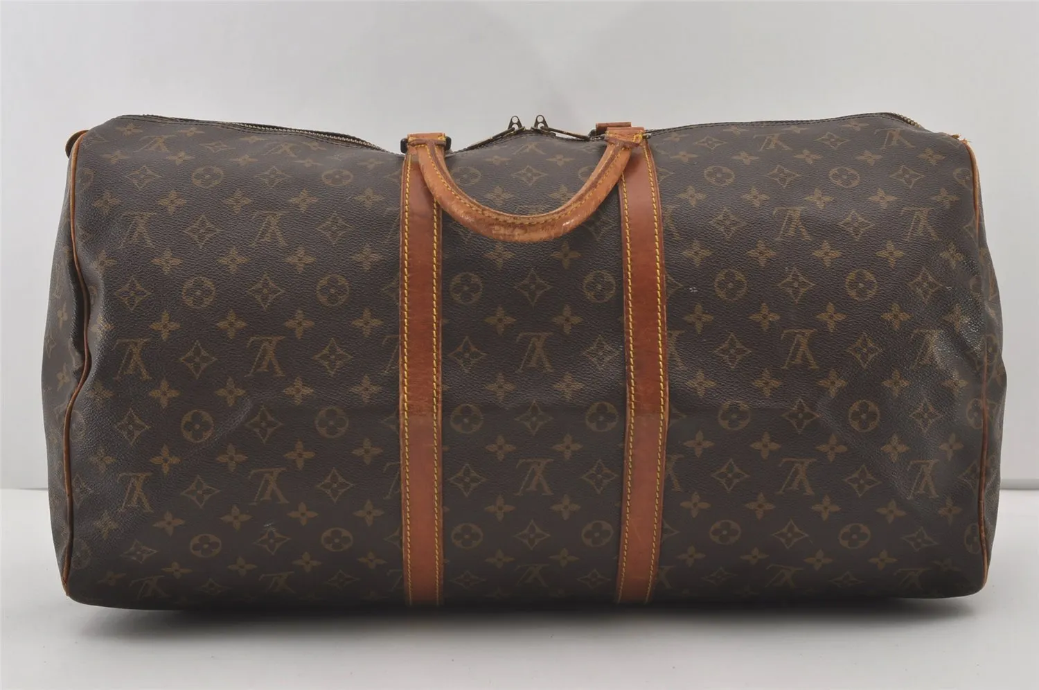 Authentic Louis Vuitton Monogram Keepall 55 Travel Boston Bag M41424 LV 1441J