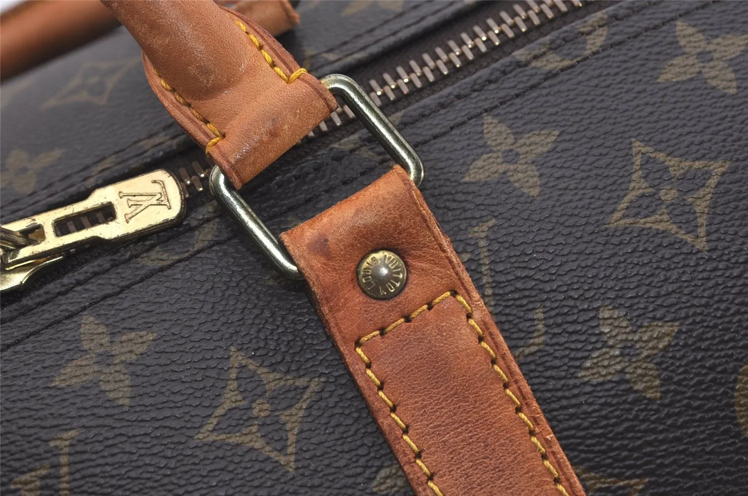 Authentic Louis Vuitton Monogram Keepall 55 Travel Boston Bag M41424 LV 5771J