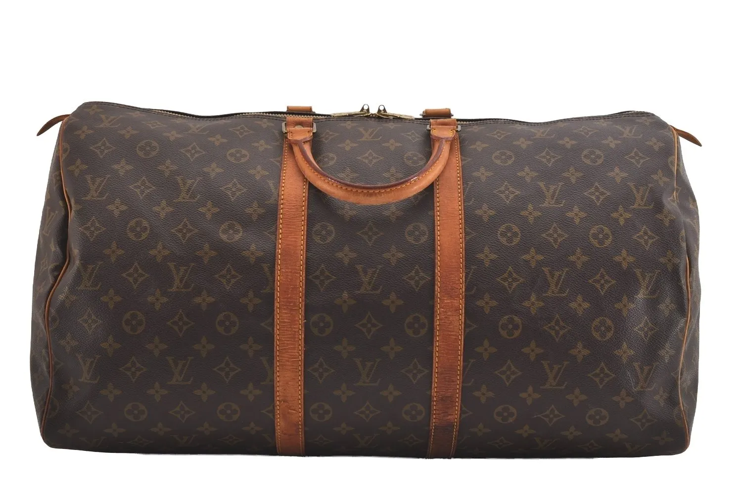 Authentic Louis Vuitton Monogram Keepall 55 Travel Boston Bag M41424 LV 5771J