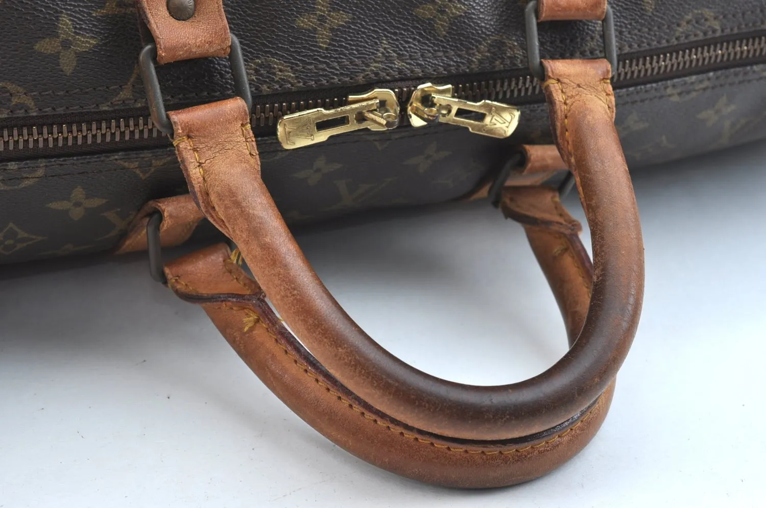 Authentic Louis Vuitton Monogram Keepall 55 Travel Boston Bag M41424 LV K9767
