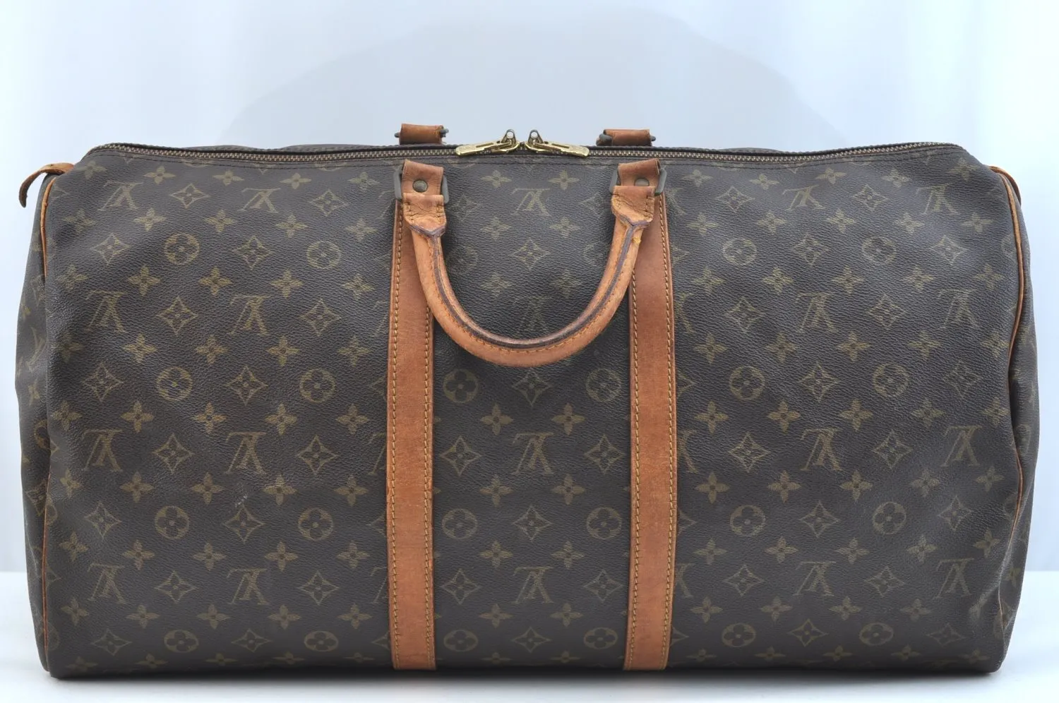 Authentic Louis Vuitton Monogram Keepall 55 Travel Boston Bag M41424 LV K9767