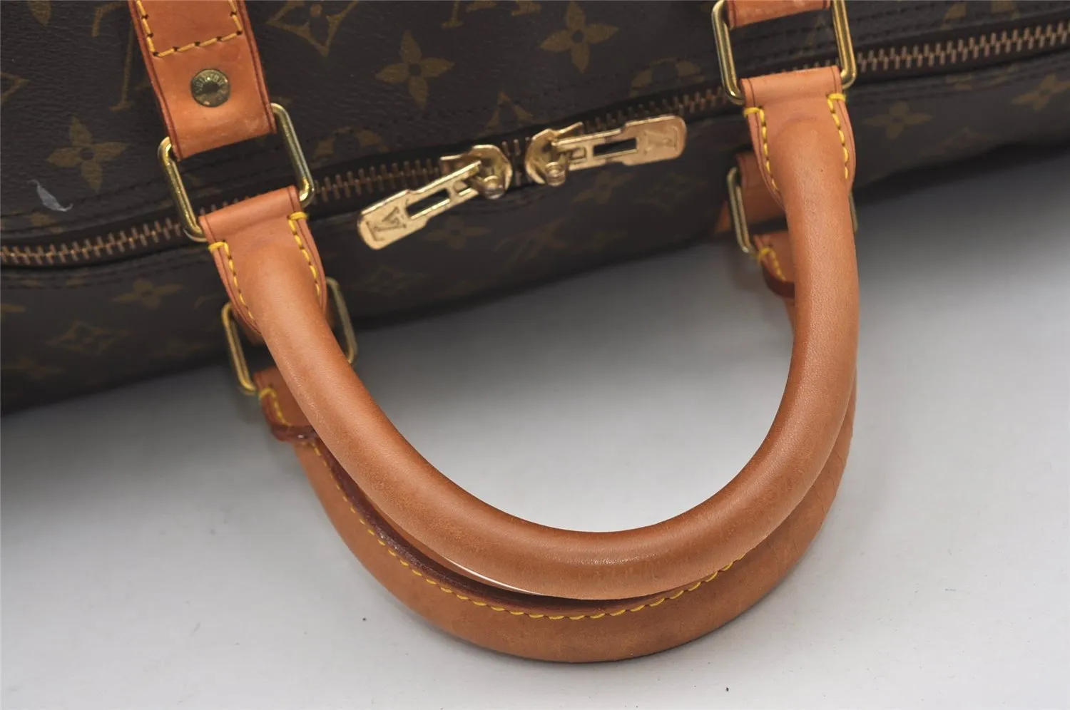 Authentic Louis Vuitton Monogram Keepall Bandouliere 55 M41414 Boston Bag 2960J