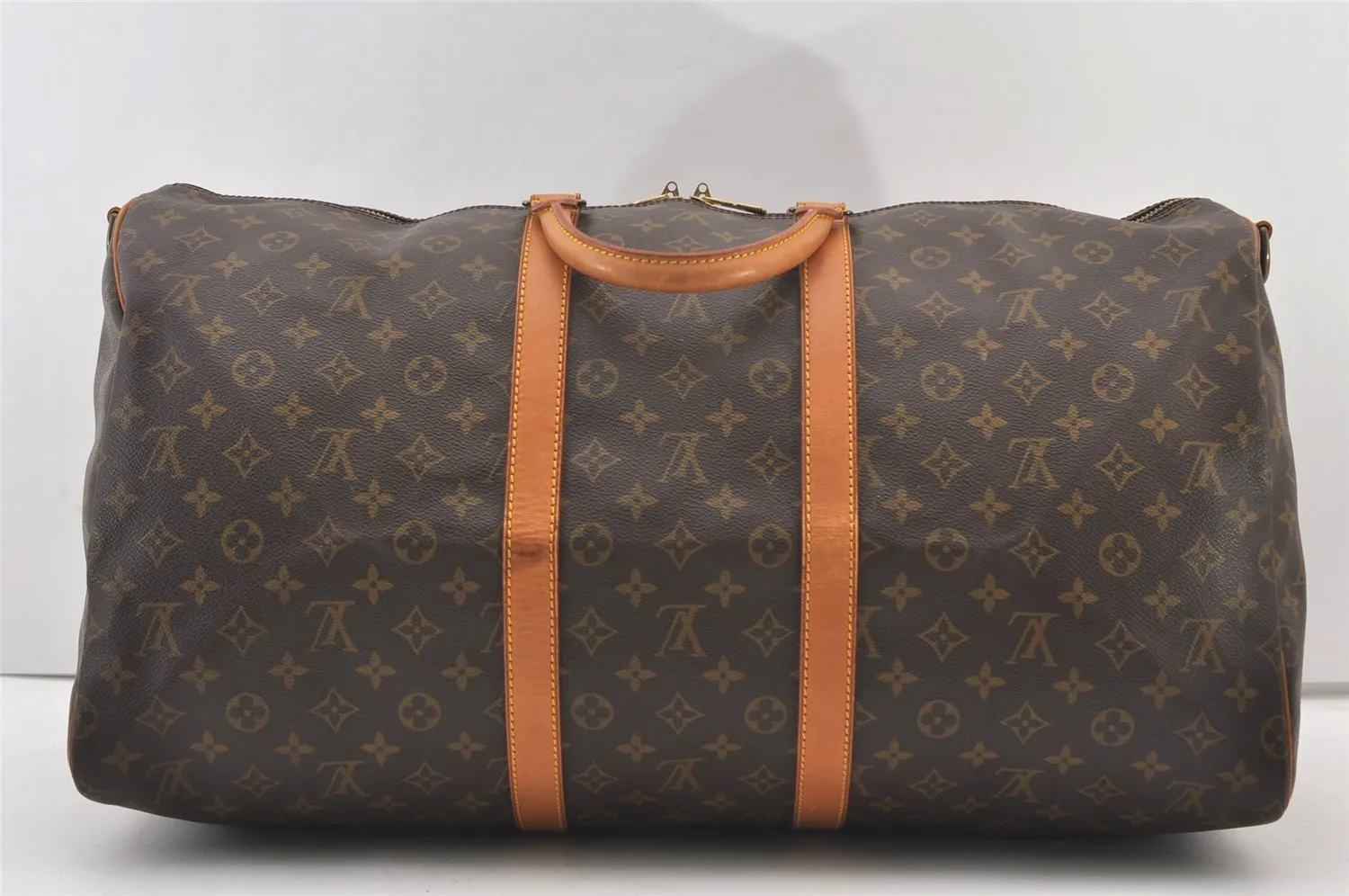 Authentic Louis Vuitton Monogram Keepall Bandouliere 55 M41414 Boston Bag 2960J