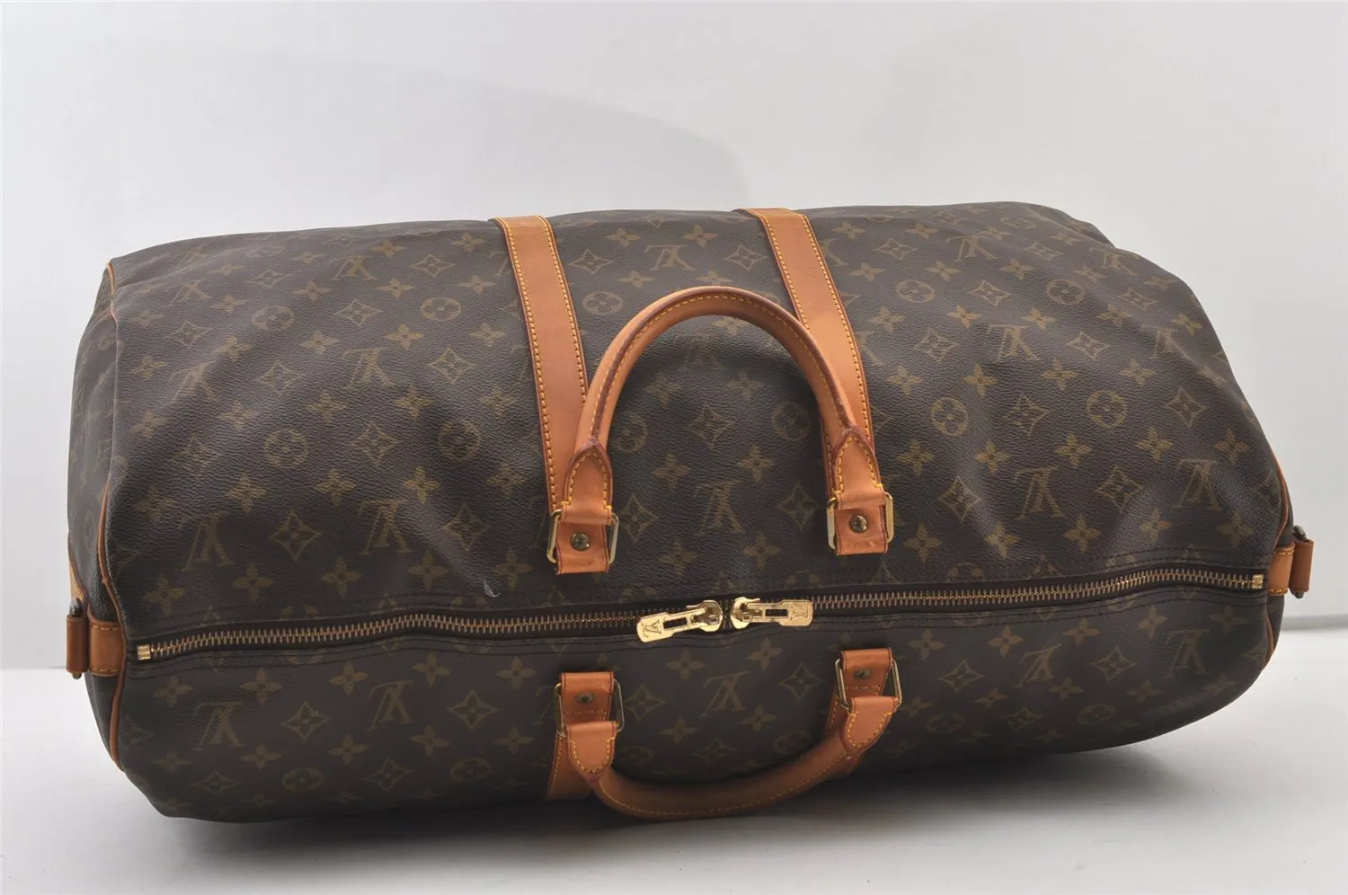 Authentic Louis Vuitton Monogram Keepall Bandouliere 55 M41414 Boston Bag 2960J