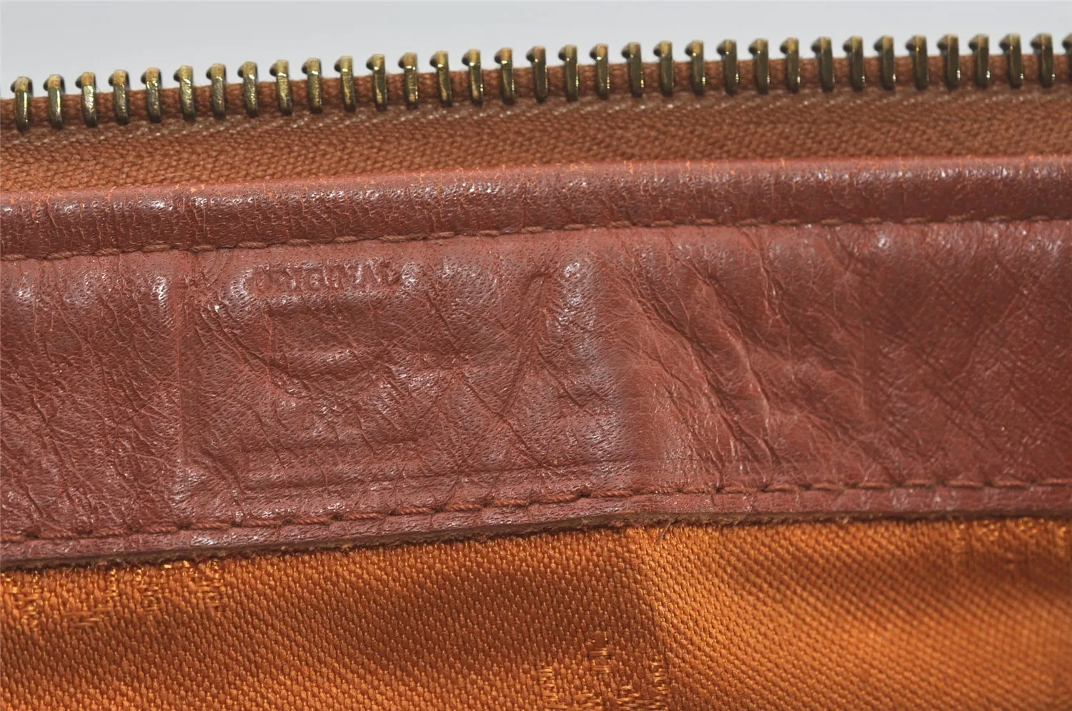 Authentic MCM Visetos Leather Vintage 2Way Shoulder Hand Boston Bag Brown 9187I