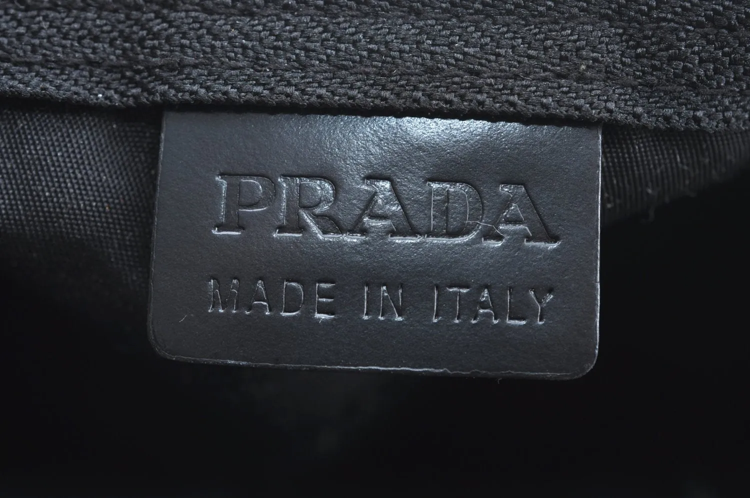 Authentic PRADA Vintage Nylon Tessuto Leather Hand Boston Bag Black 7592G