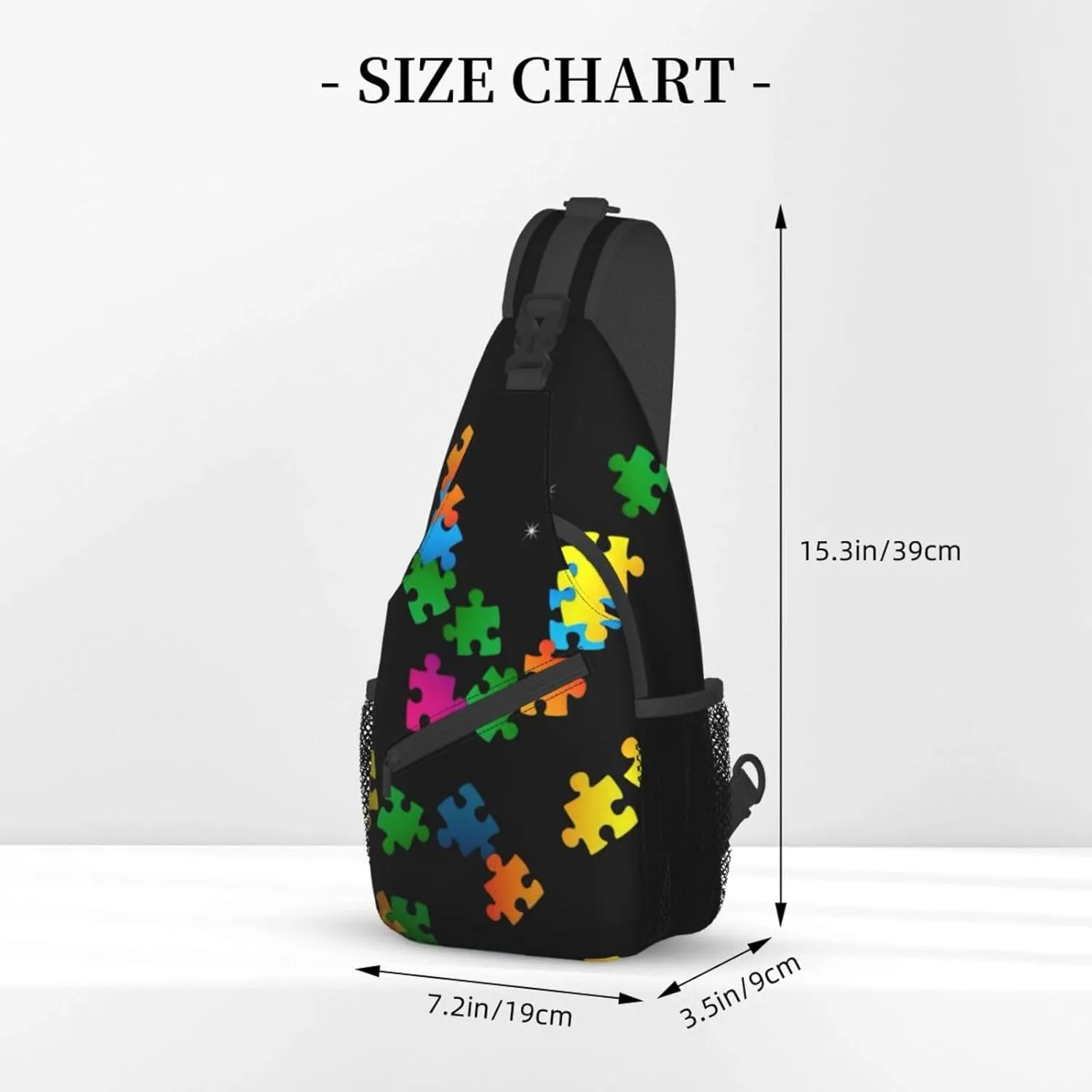 Autism Awareness Bag Crossbody Sling Backpack Travel Hiking Daypack Autism Chest Bags Shoulder Bag For Women Men