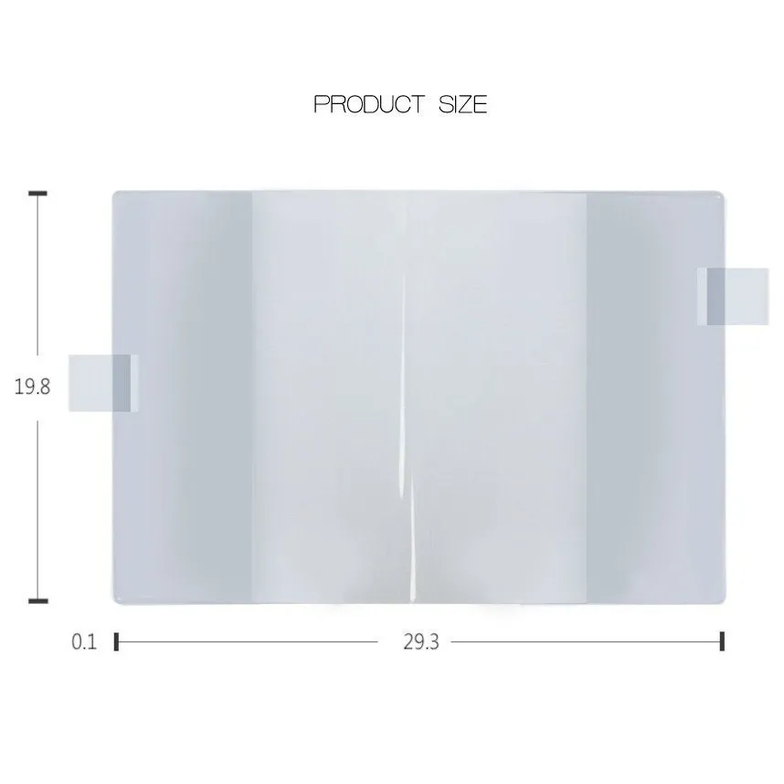 B6 Chuyu PVC COVER With Pen Loops B6 PVC Cover B6 Book Jacket B6 Protective Cover | 198 x 293mm