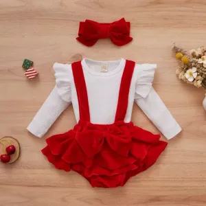 Baby Girl Velvet Bloomer Set