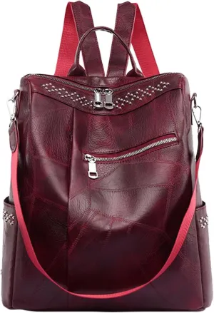 Backpack Purse For Women Fashion Leather Bookbag Handbags And Shoulder Bags Teenager Backpacks for s (One Size)