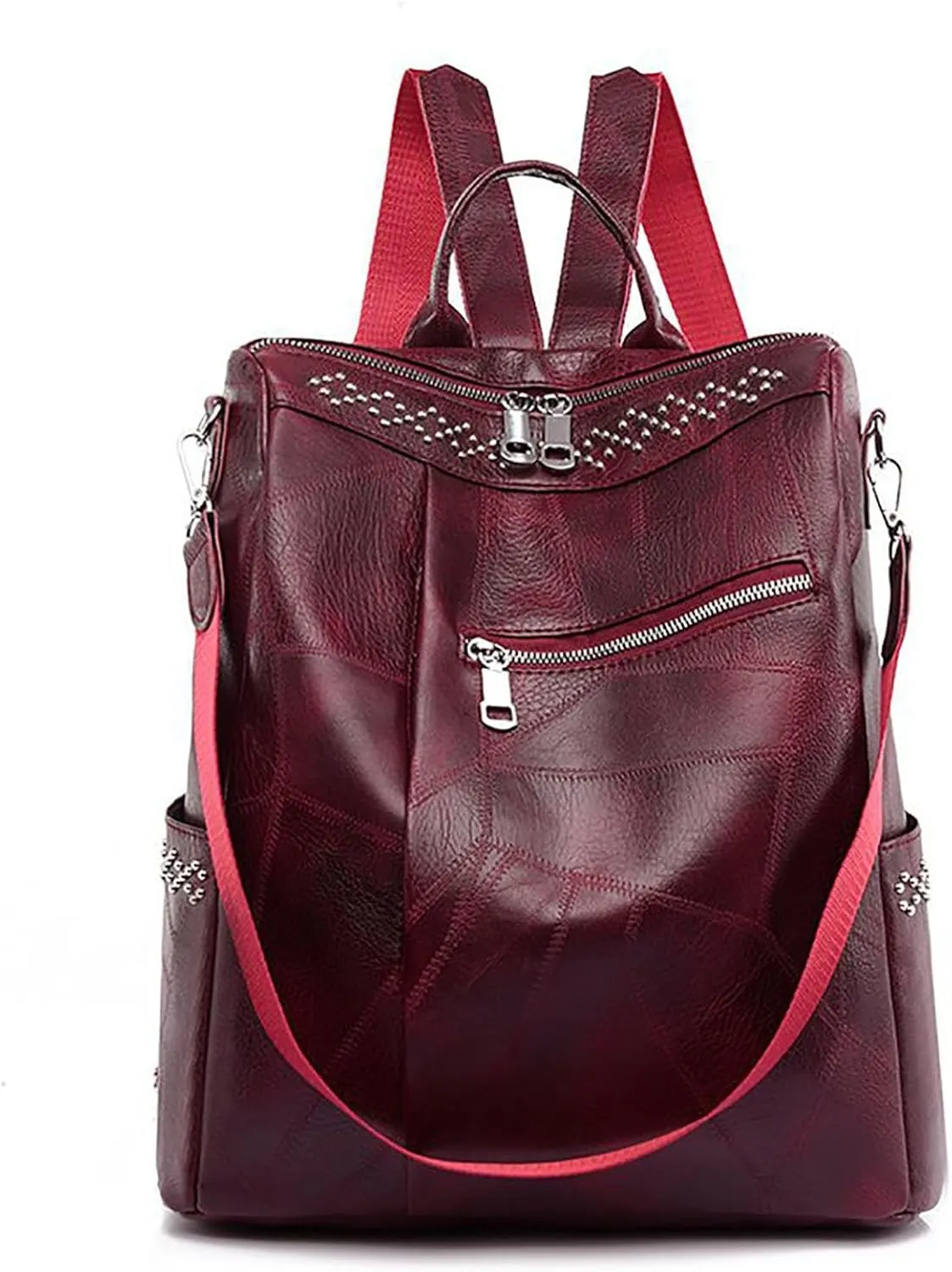 Backpack Purse For Women Fashion Leather Bookbag Handbags And Shoulder Bags Teenager Backpacks for s (One Size)