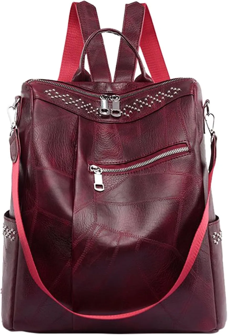 Backpack Purse For Women Fashion Leather Bookbag Handbags And Shoulder Bags Teenager Backpacks for s (One Size)