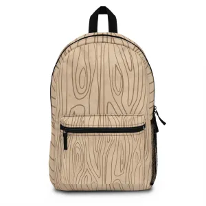 Backpack Work/school/leisure - Waterproof - Beige and Brown Tree Sketch Line Art