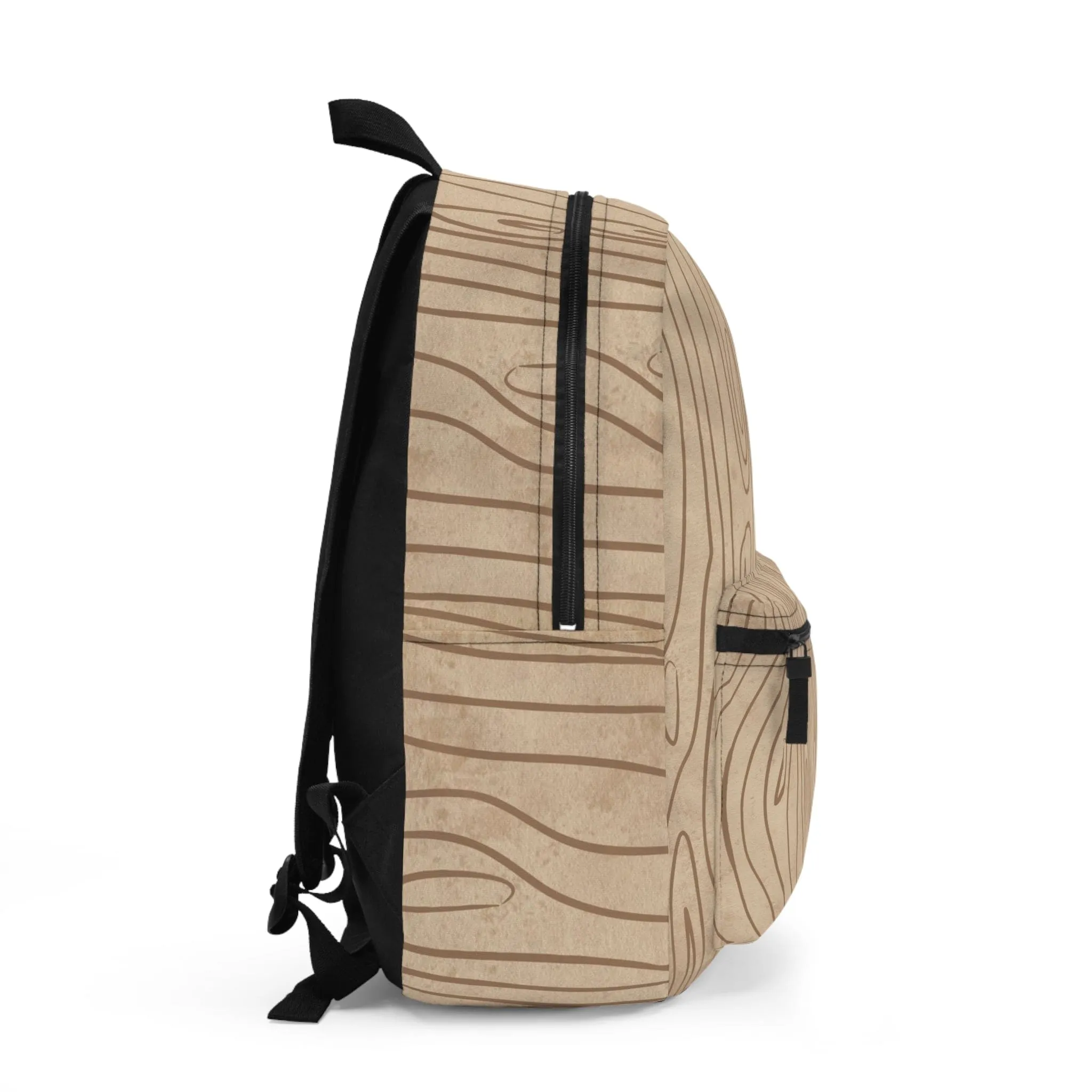 Backpack Work/school/leisure - Waterproof - Beige and Brown Tree Sketch Line Art
