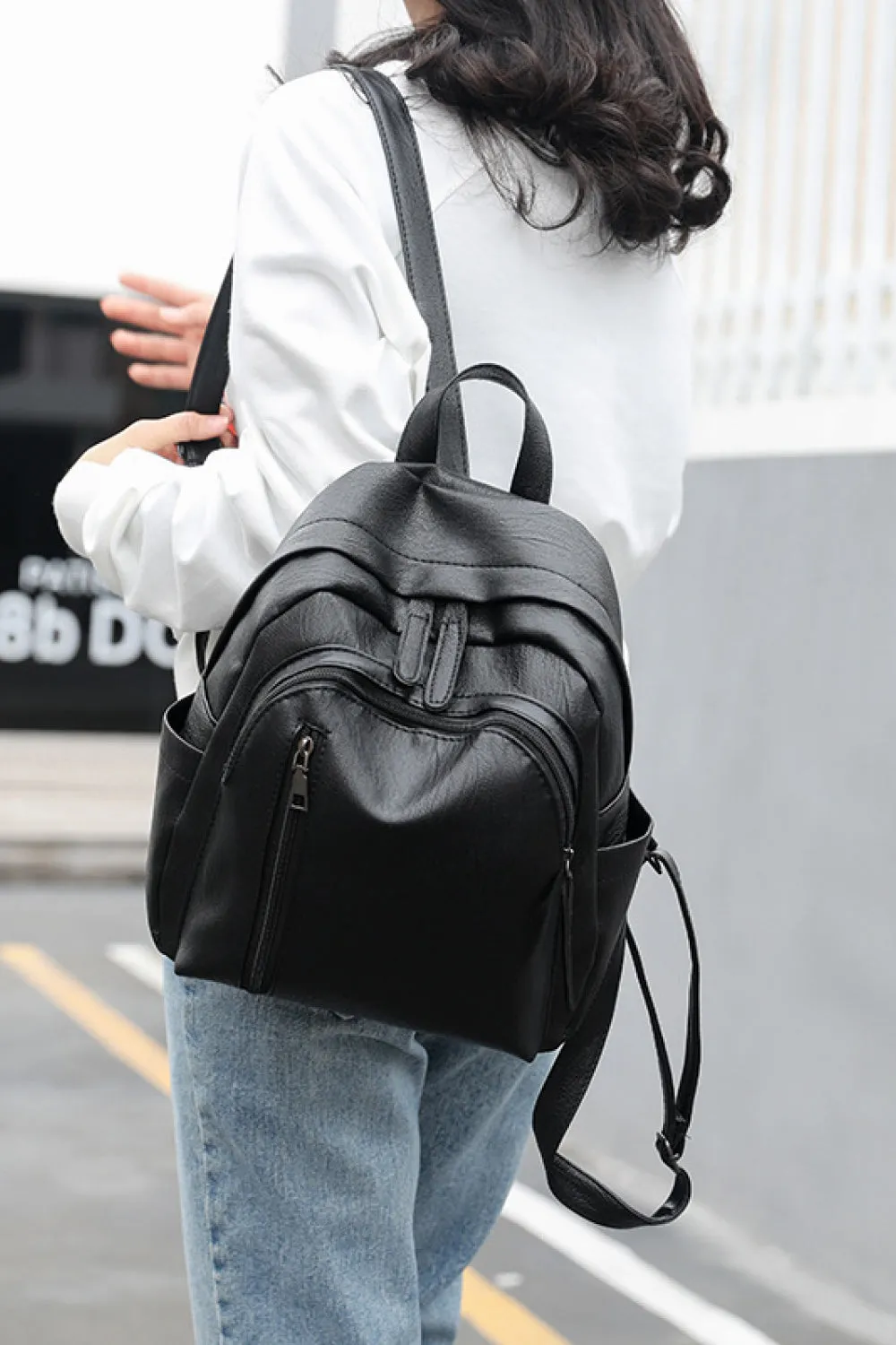 Baeful PU Leather Backpack