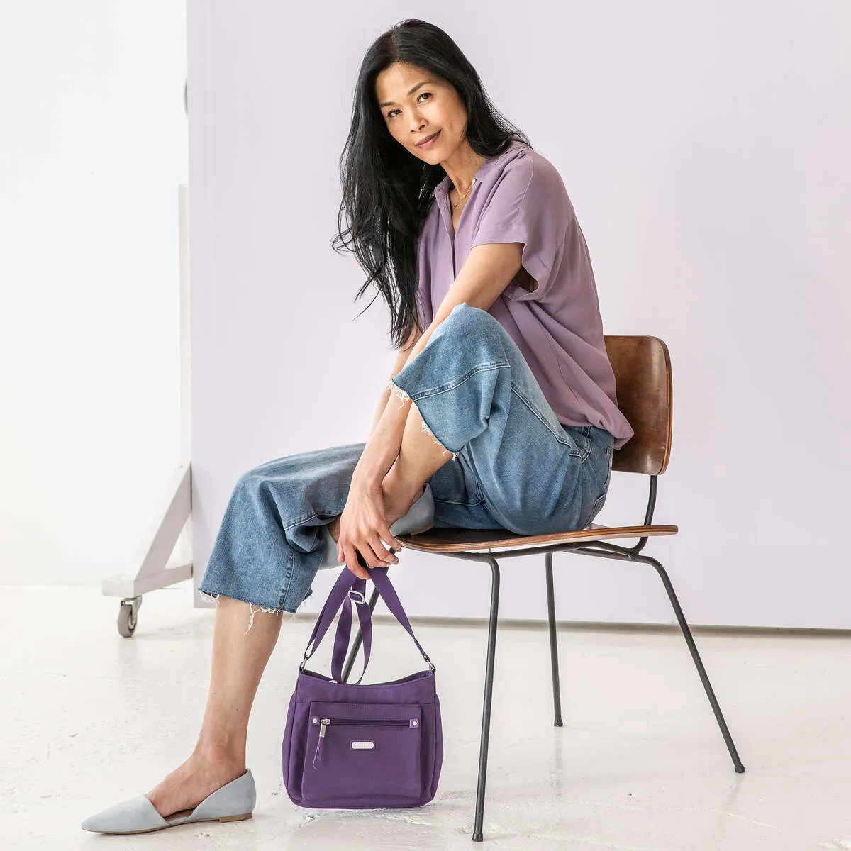 Baggallini Uptown Bagg With RFID Phone Wristlet