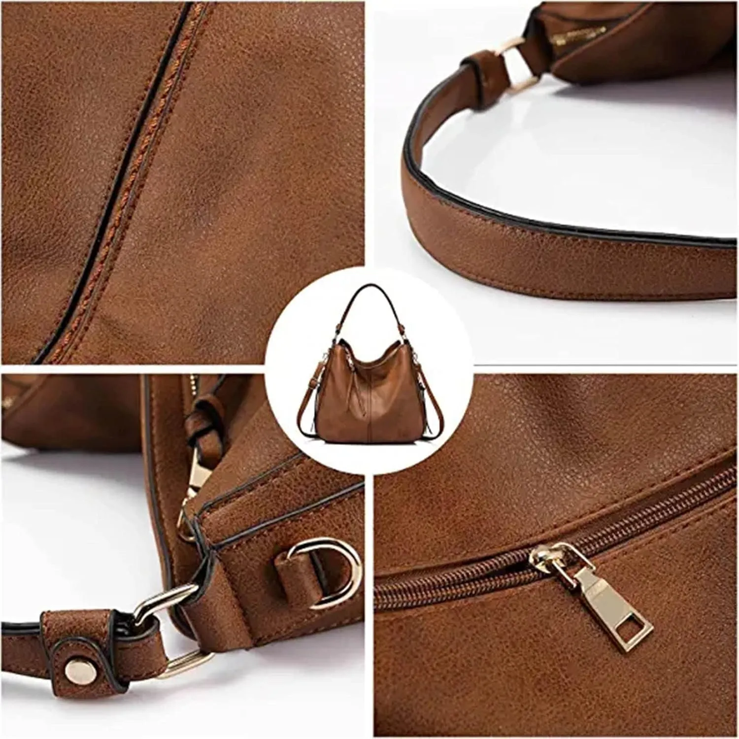 Bags For Women Retro Soft Leather Large Crossbody Bag Shoulder Handbags For Her Friends Travel College A