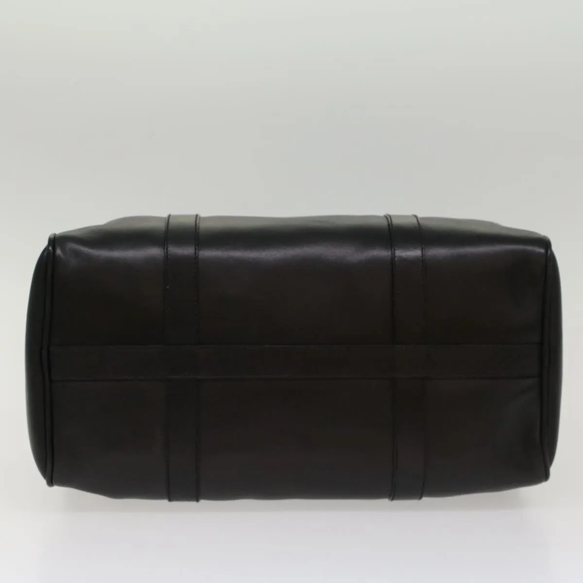 BALENCIAGA Boston Bag Vintage Leather Black Auth am4980