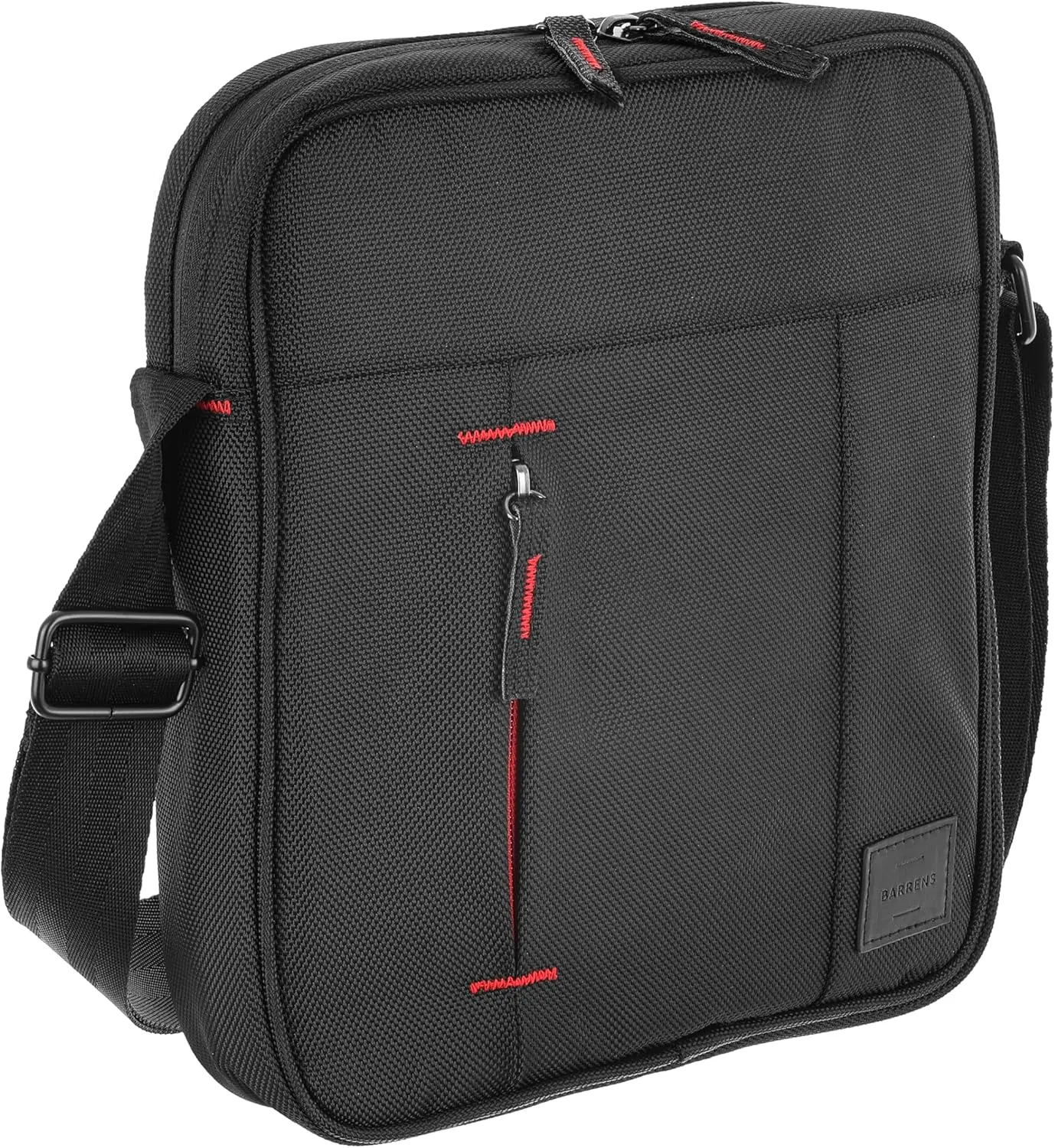 BARRENS Men's Shoulder Bag, Men's Crossbody Bag, Waterproof Men's Business Bag with Tablet Compartment, Men's Bag for Work and Travel, Black, black, L