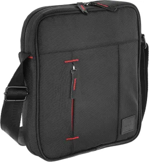BARRENS Men's Shoulder Bag, Men's Crossbody Bag, Waterproof Men's Business Bag with Tablet Compartment, Men's Bag for Work and Travel, Black, black, L