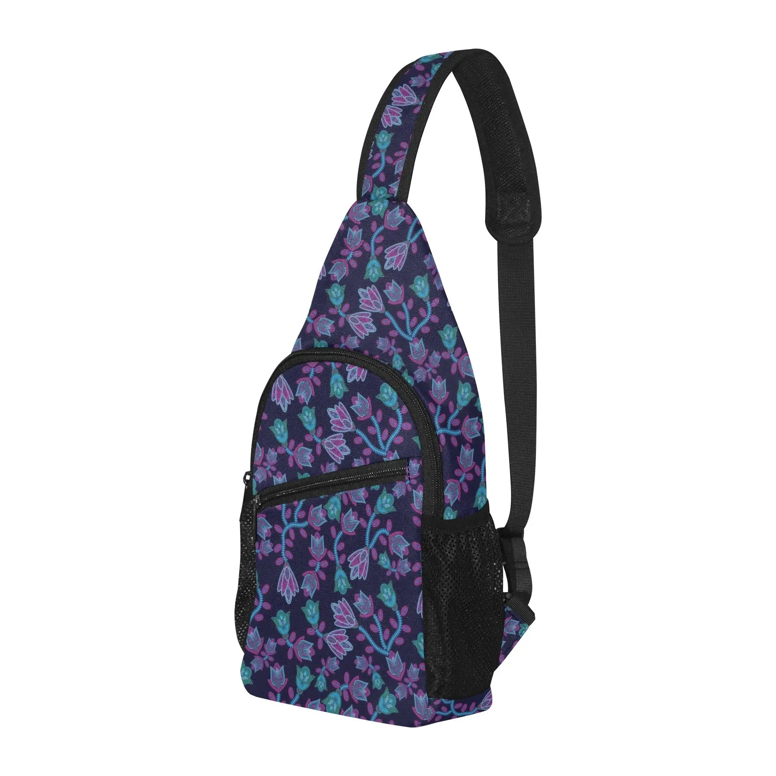 Beaded Blue Nouveau Chest Bag