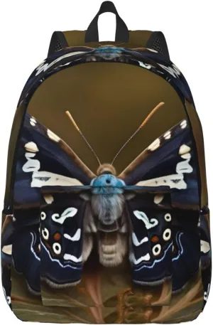 Beautiful Moth Wings Print Canvas Backpack Women,Mens Travel Casual Daypack Bookbag For Laptop Work Travel Hiking
