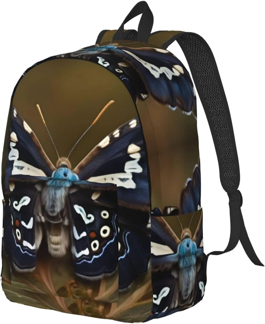 Beautiful Moth Wings Print Canvas Backpack Women,Mens Travel Casual Daypack Bookbag For Laptop Work Travel Hiking