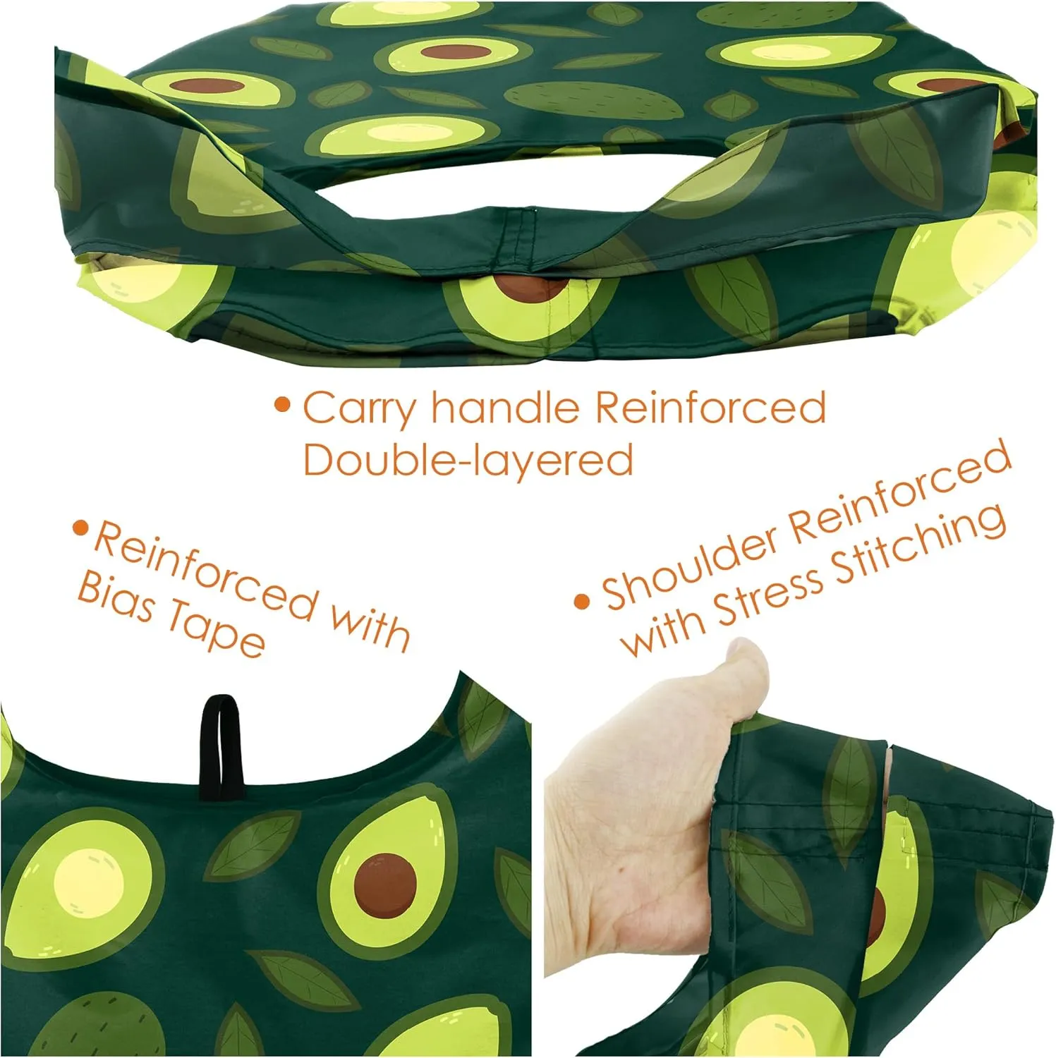 BeeGreen Rolled Up Grocery Bags Reusable Shopping Bags Bulk Foldable for Groceries