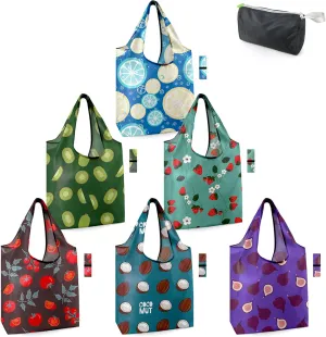 BeeGreen Rolled Up Grocery Bags Reusable Shopping Bags Bulk Foldable for Groceries