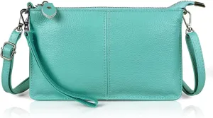 Befen Leather Wristlet Clutch Wallet Purses Small Envelope Crossbody Bags for Women