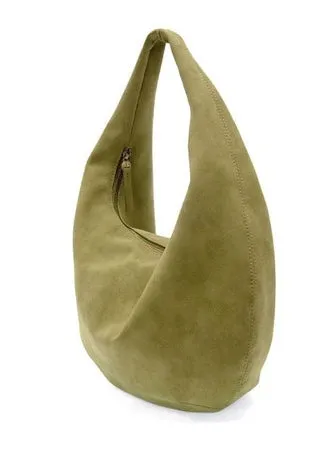 Bianca Soft Crescent Shoulder Bag  - L8204-03  -  Women  Sage