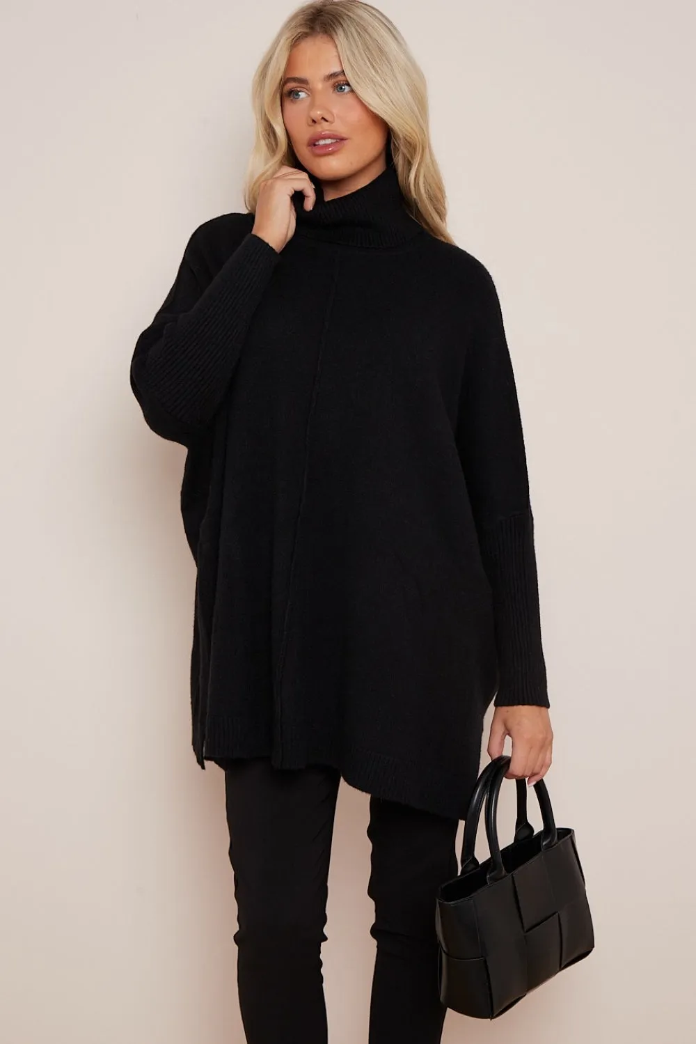 Black 2 Piece Top Handle Handbag