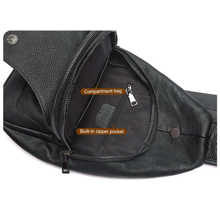 Black Leather Crossbody Sling Bag NZ | Stylish & Functional