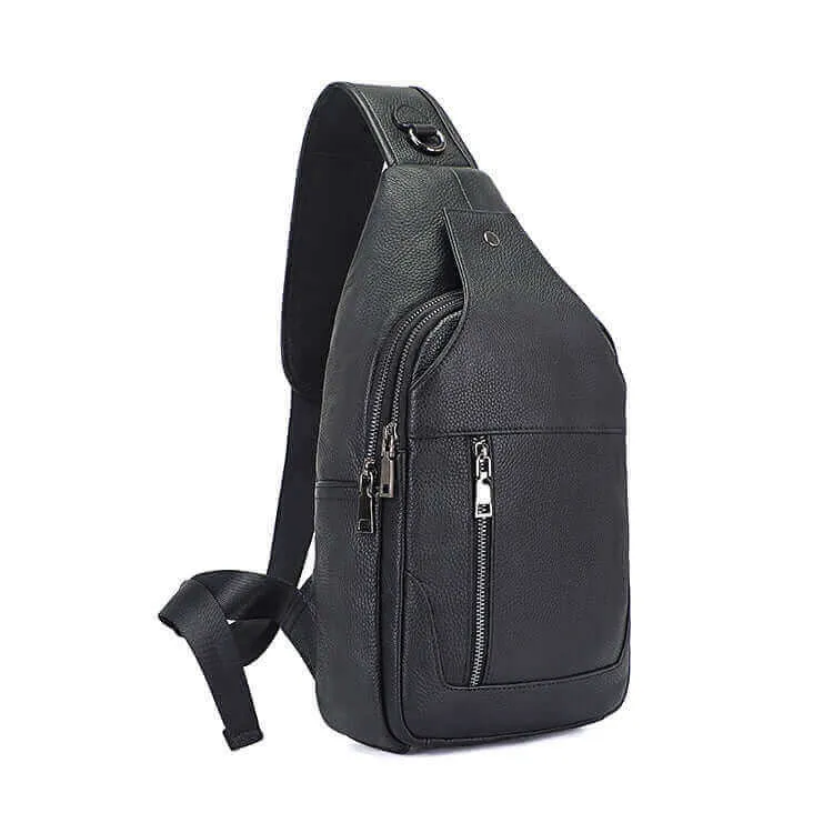 Black Leather Crossbody Sling Bag NZ | Stylish & Functional
