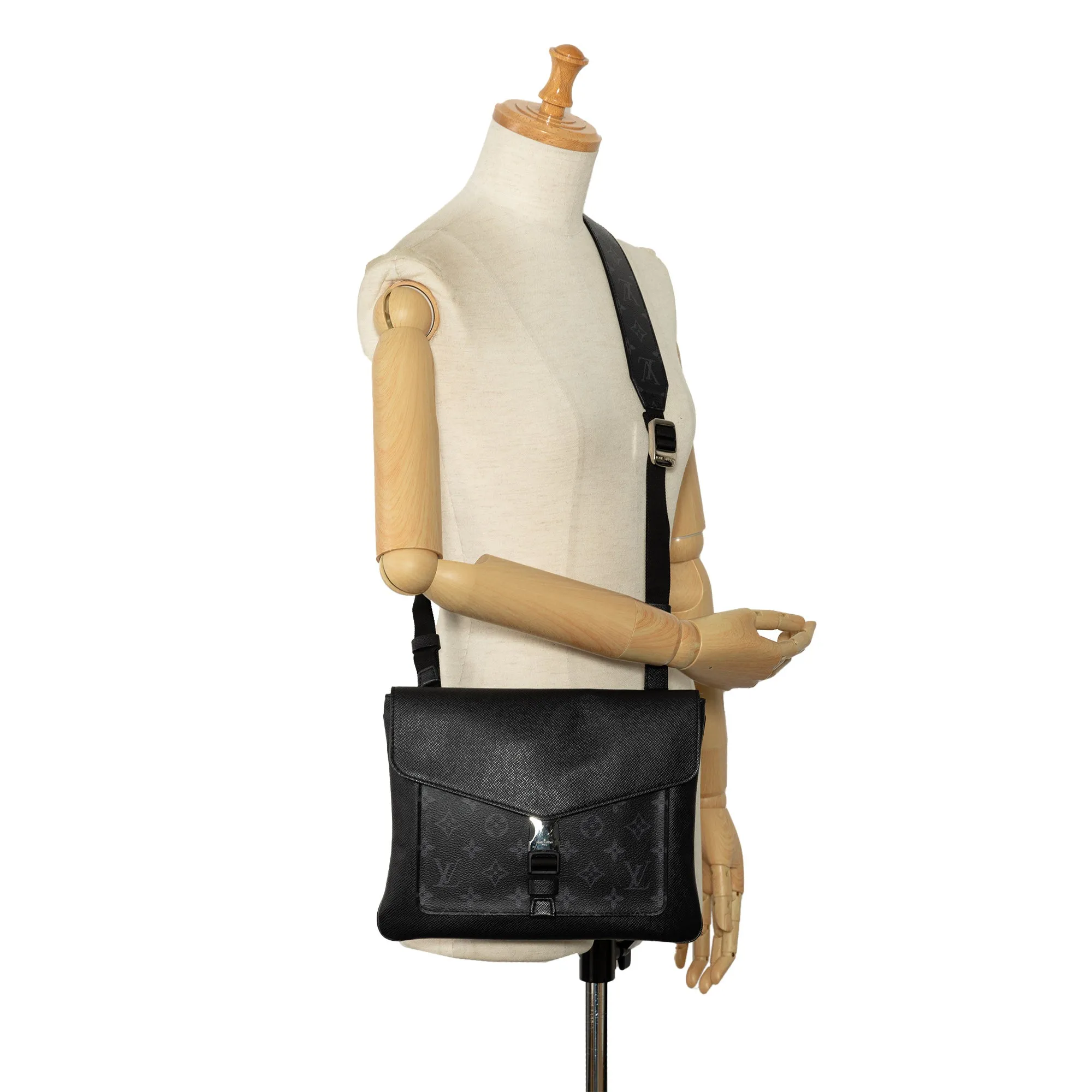 Black Louis Vuitton Taigarama Outdoor Flap Messenger Crossbody Bag