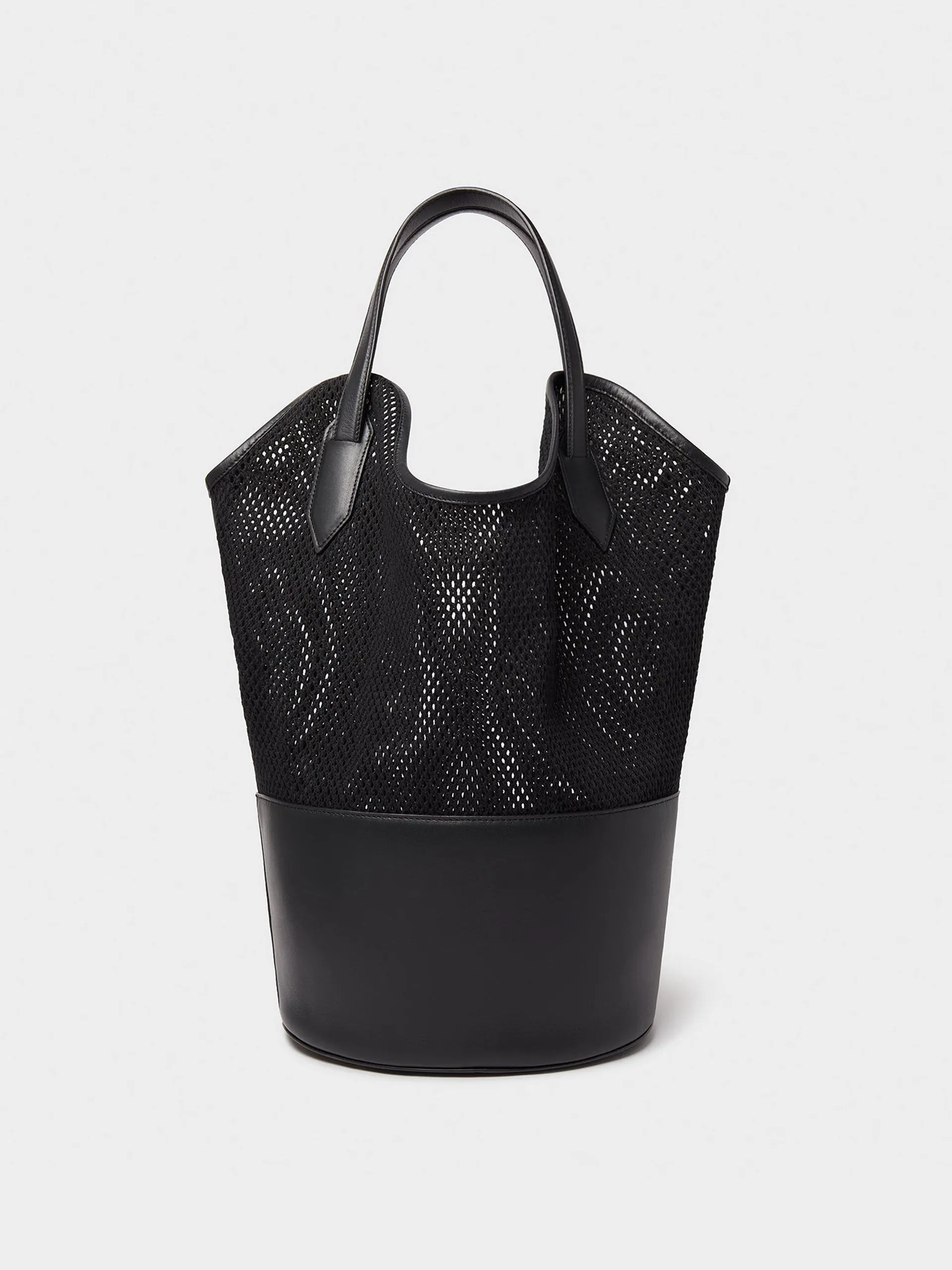 Black Mesh Ray bucket bag
