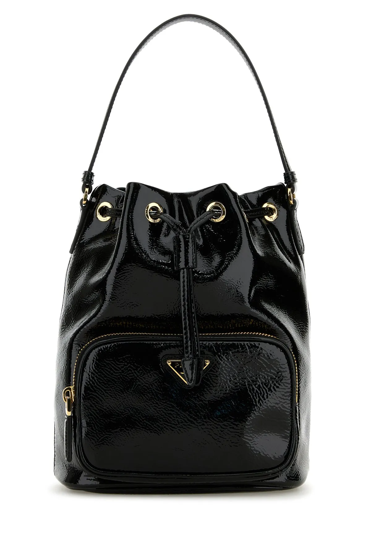 Black naplak Duet bucket bag