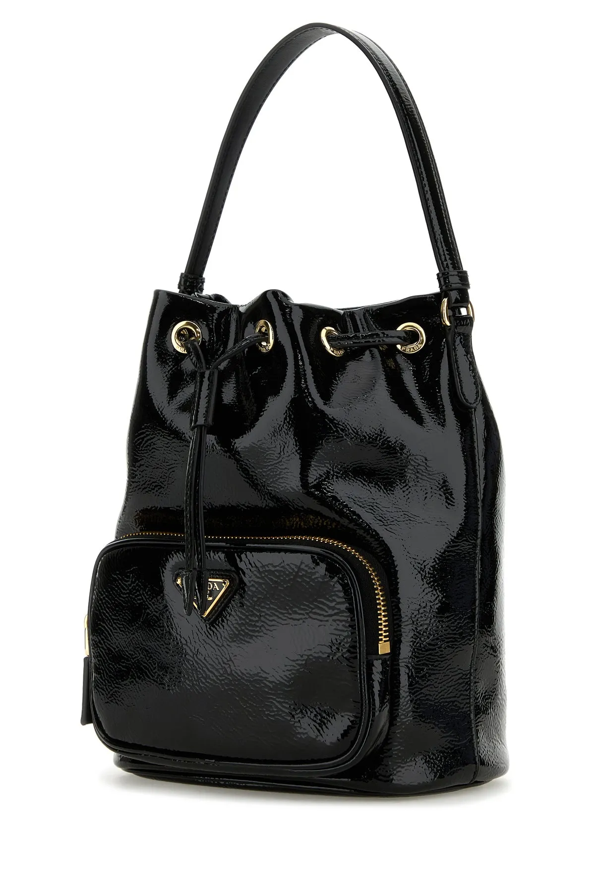 Black naplak Duet bucket bag