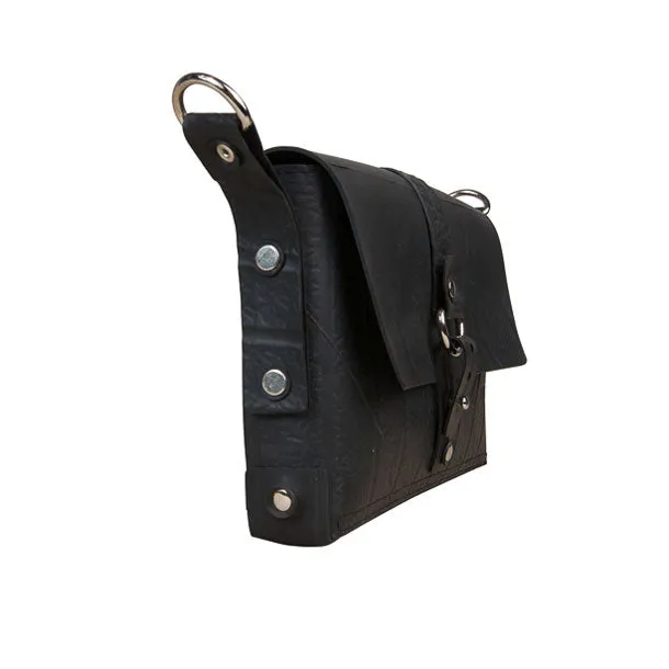 Black Paguro Reina Recycled Rubber Eco Vegan Handbag