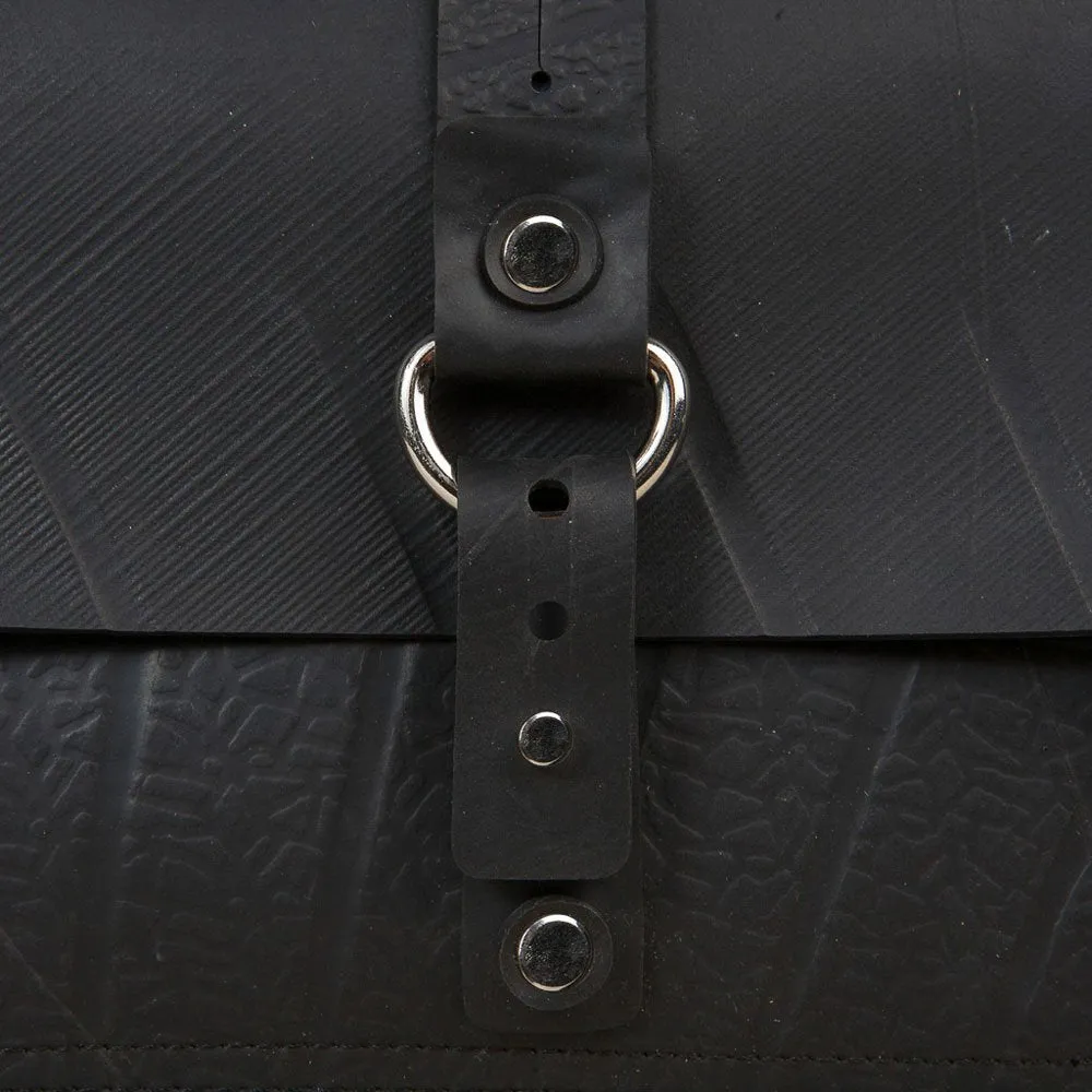 Black Paguro Reina Recycled Rubber Eco Vegan Handbag