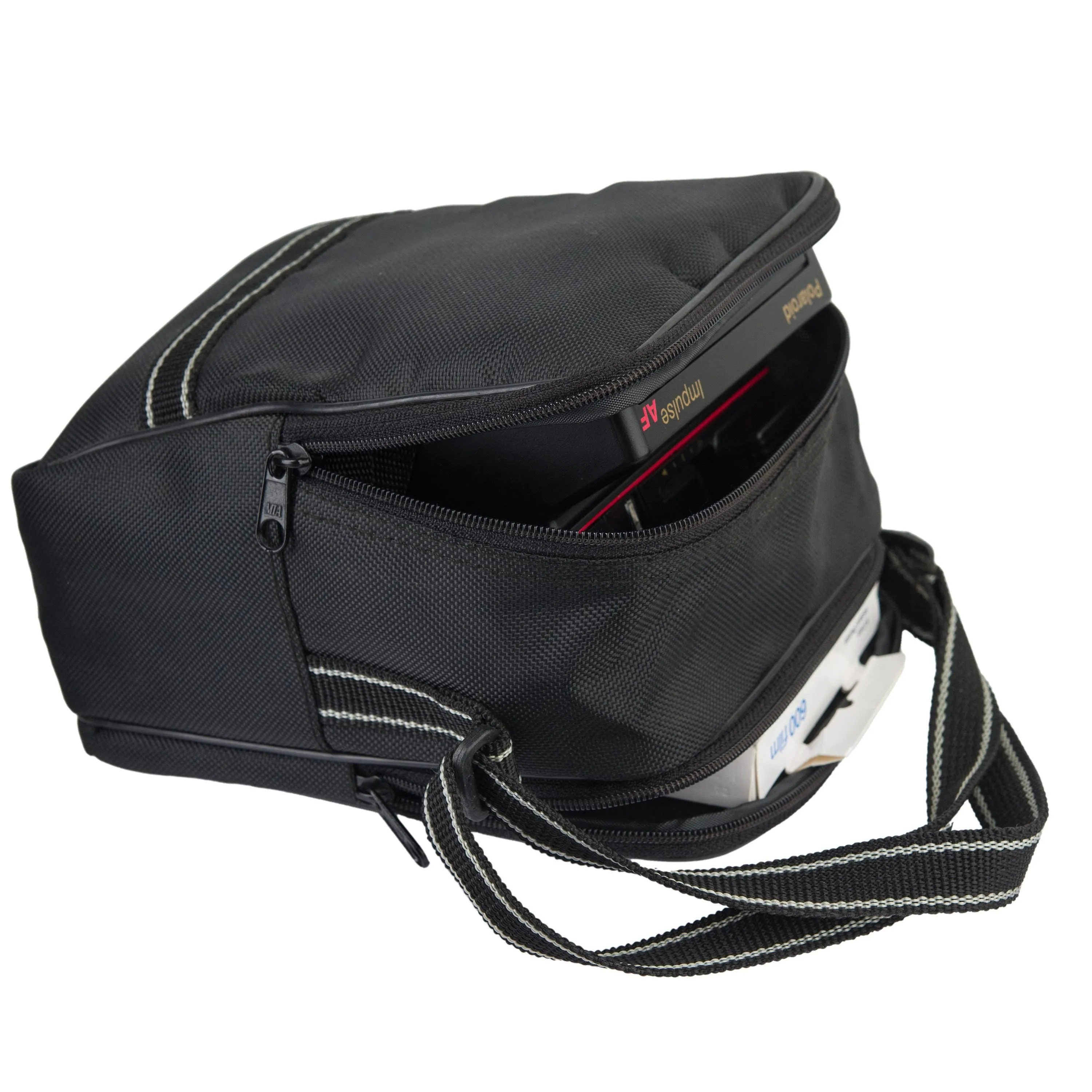 Black polaroid camera bag,polaroid 600, original polaroid bag, birthday gift, photographer gift, vintage bag, fabric bag