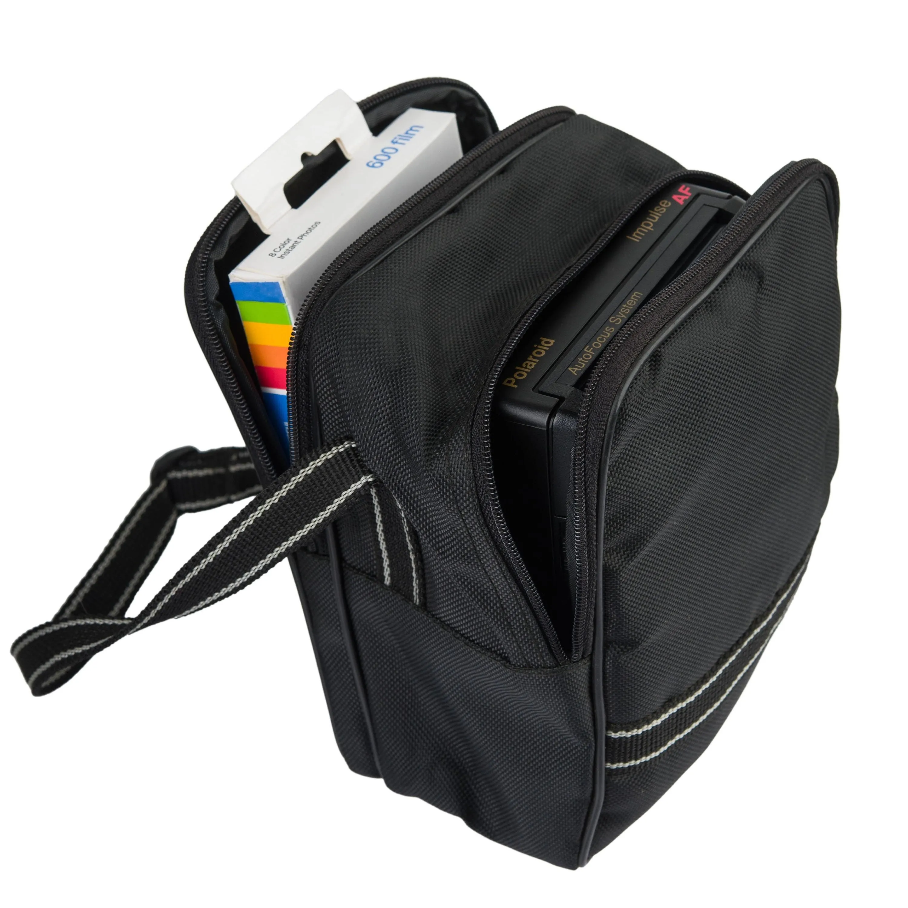 Black polaroid camera bag,polaroid 600, original polaroid bag, birthday gift, photographer gift, vintage bag, fabric bag