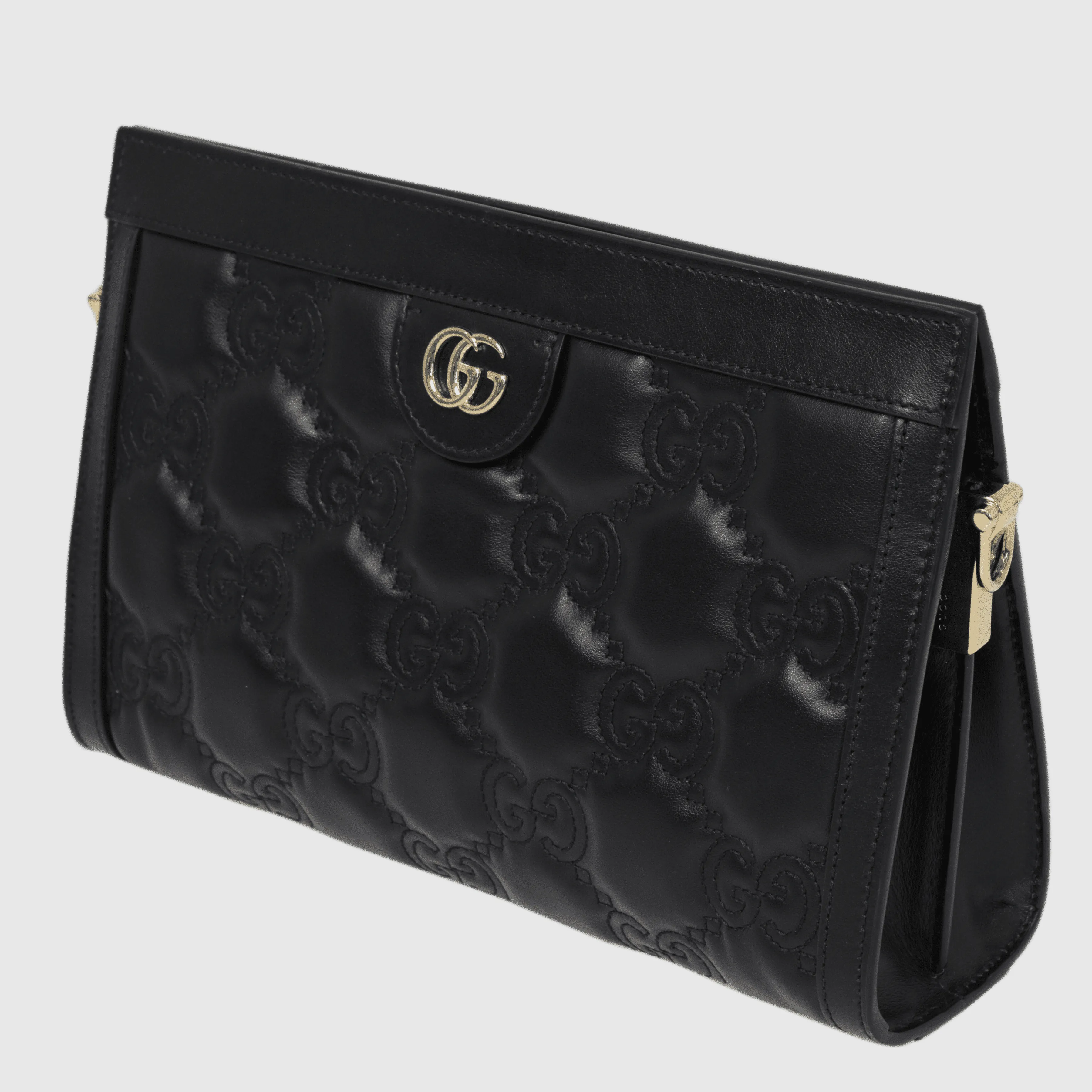 Black Small GG Embossed Matelasse Shoulder Bag