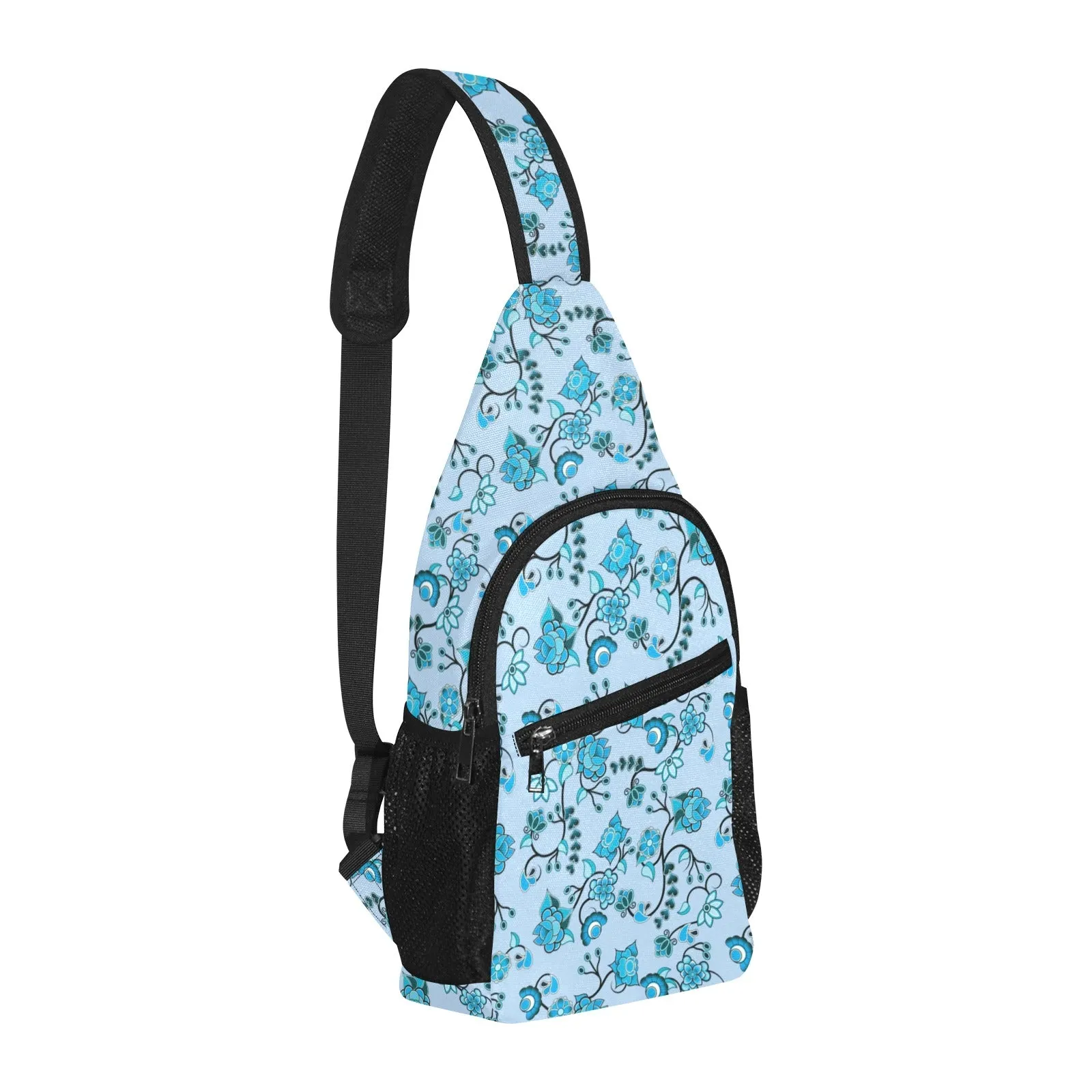 Blue Floral Amour Chest Bag