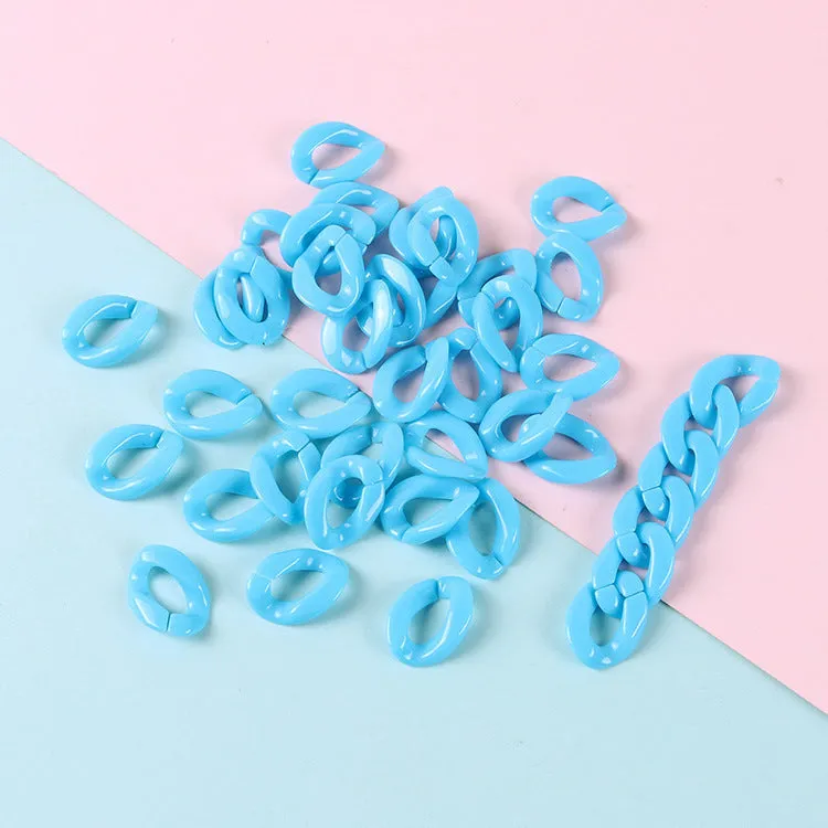 BLUE plastic chain links