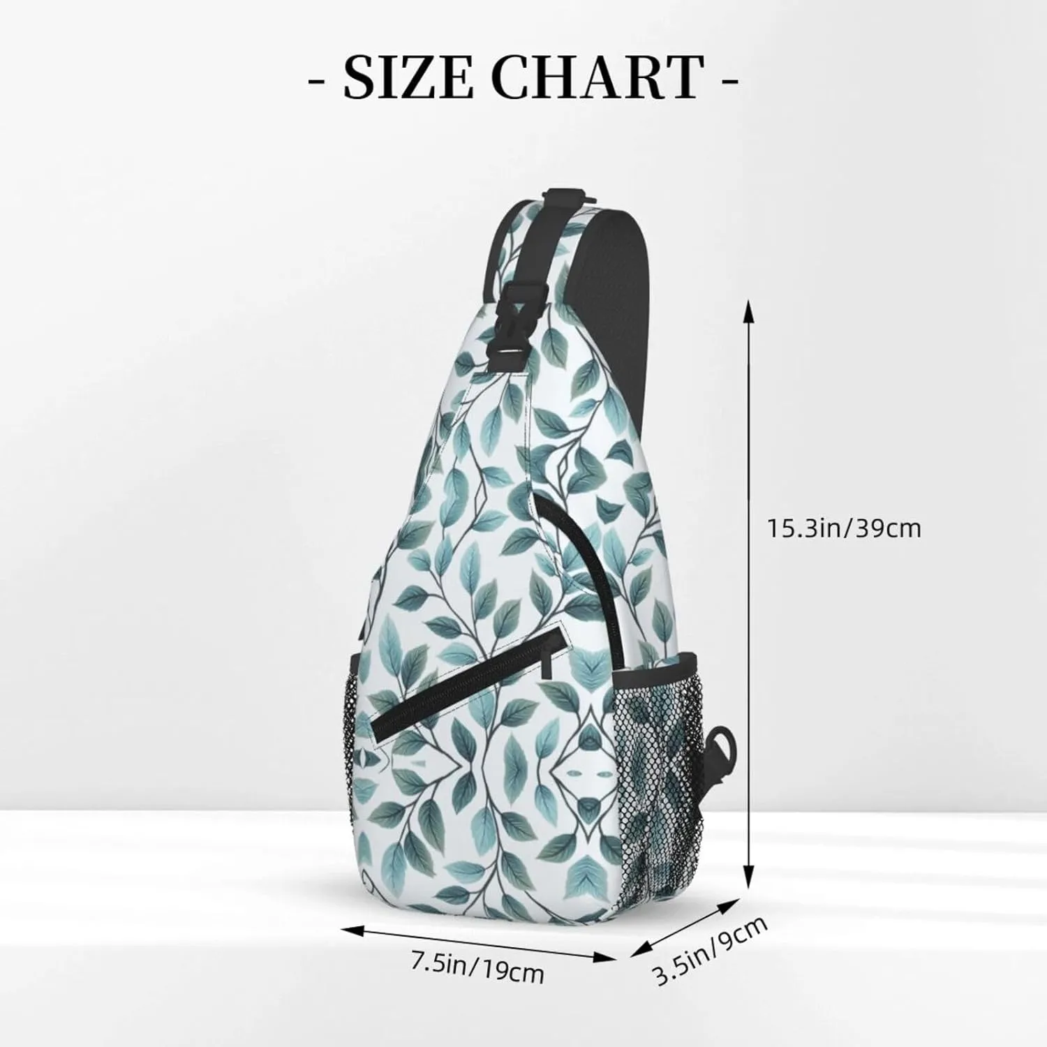 Blue Print Sling Bag Crossbody Shoulder Backpack Chest Bags Gym Travel Hiking Casual Daypack