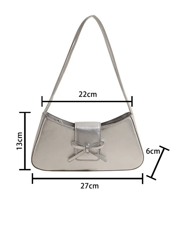 Blue Zone Planet |  Bowknot underarm shoulder bag small square handbag