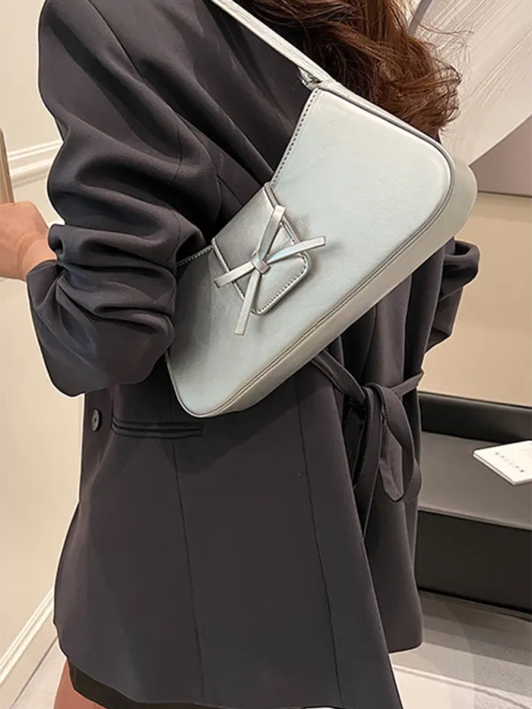Blue Zone Planet |  Bowknot underarm shoulder bag small square handbag