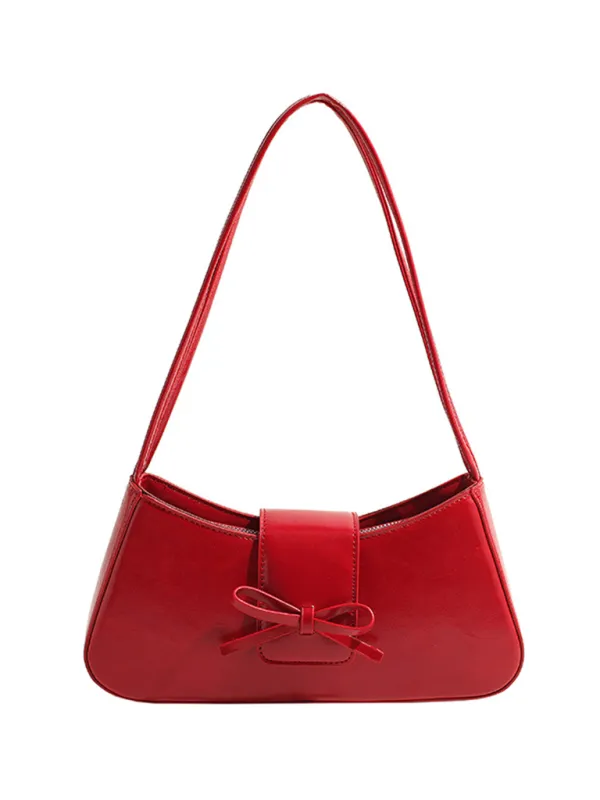 Blue Zone Planet |  Bowknot underarm shoulder bag small square handbag